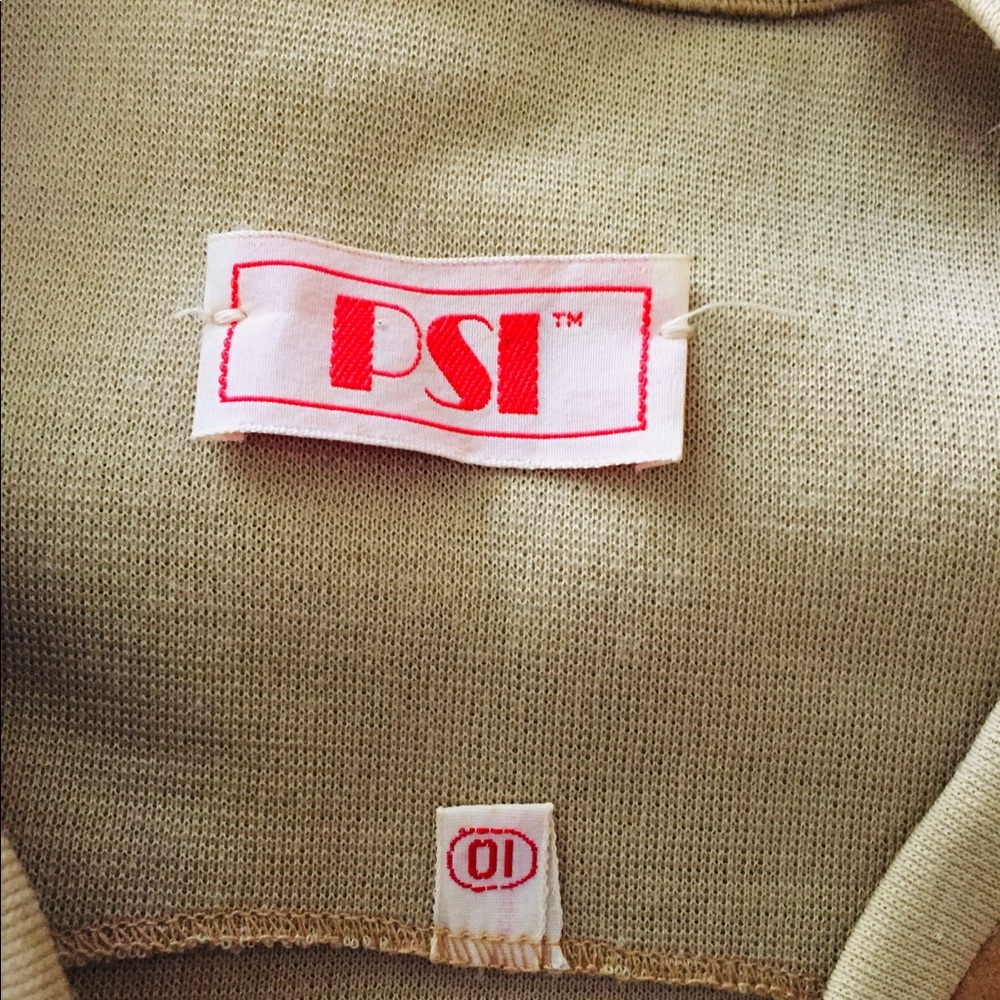 Hippy 70’s Vintage Tan Leather Diamond Sewn Vest - Picture 2 of 8